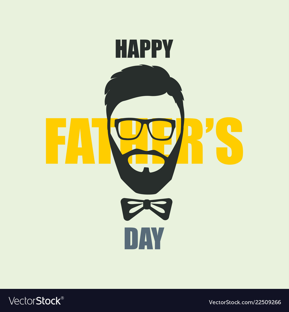Happy fathers day poster or banner 18 june Vector Image