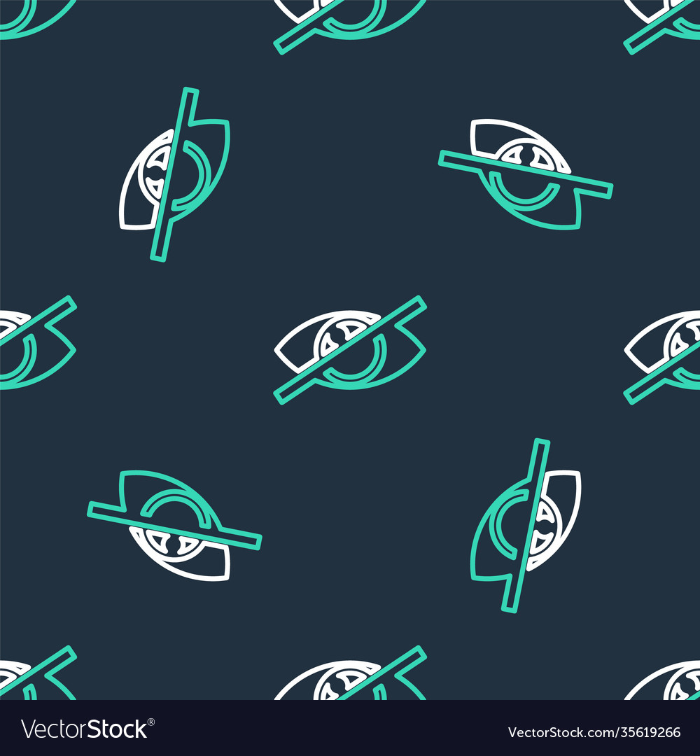 Line invisible or hide icon isolated seamless vector image Line invisible or hide icon isolated seamless