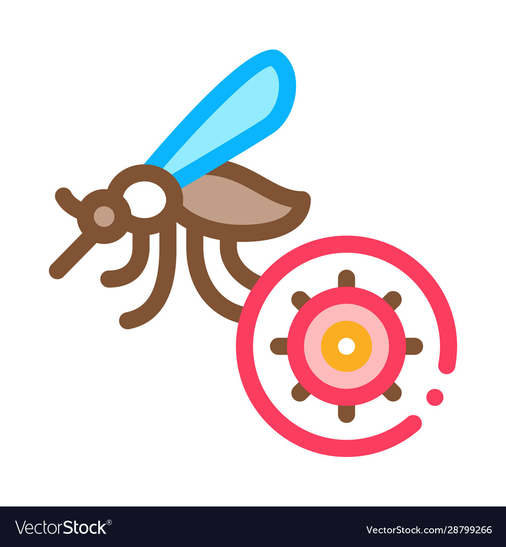 Malaria Mosquito Icon Outline Royalty Free Vector Image