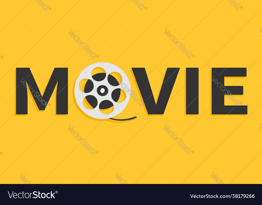 Film-Rolle-Ikone ich liebe Kino Wort vector image Film-Rolle-Ikone ich liebe Kino Wort