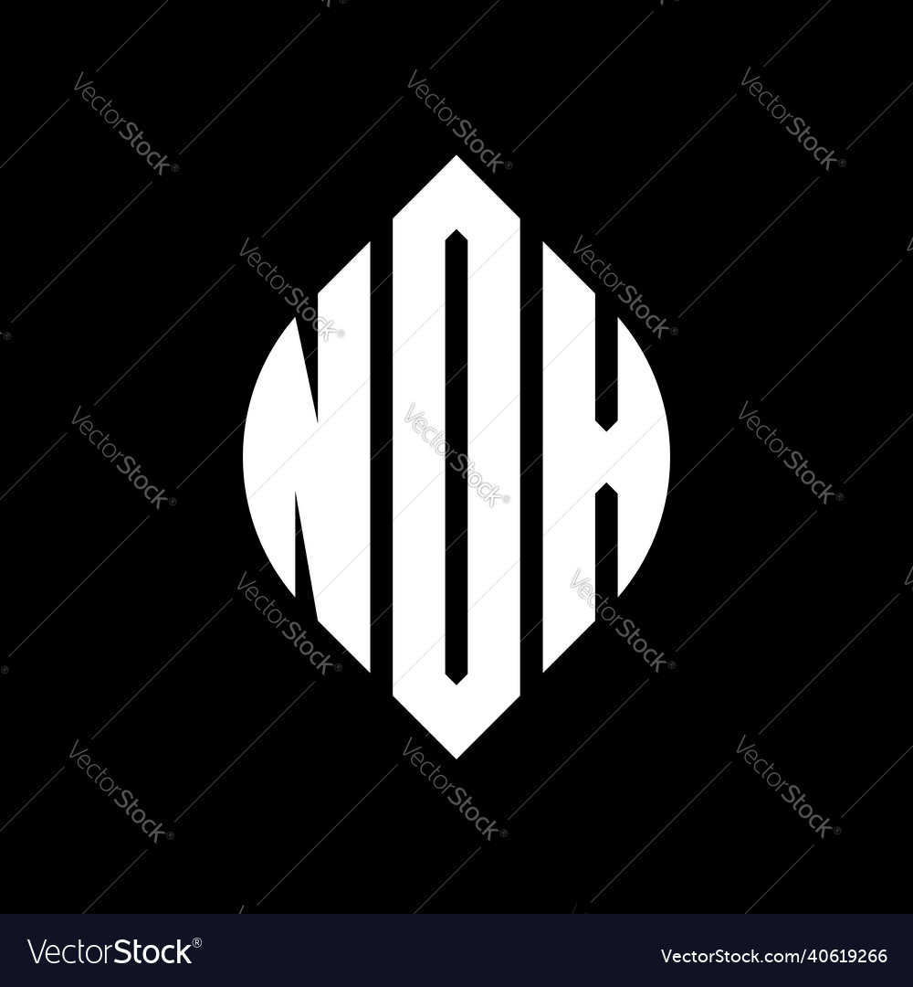 Nox circle letter logo design Royalty Free Vector Image