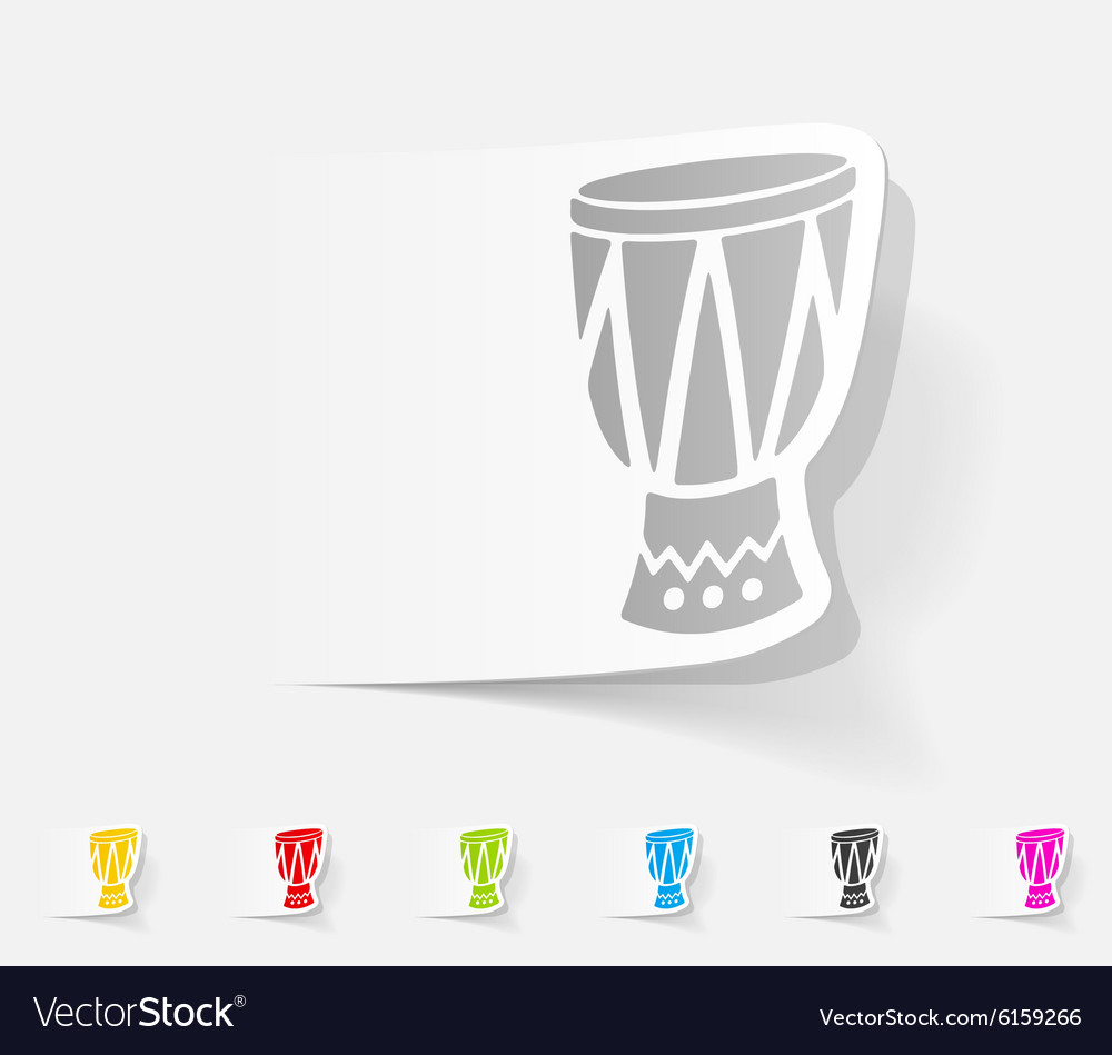 Realistic design element drum