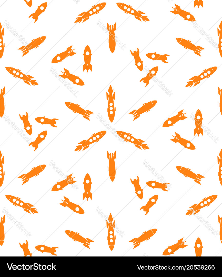 Seamless pattern from rocket icon Royalty Free Vector Image