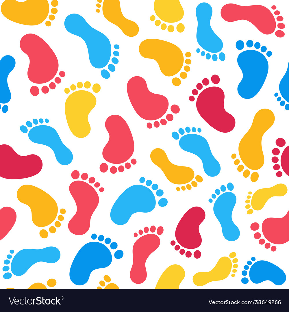 Seamless pattern with footprint Vector Image Seamless pattern with footprint