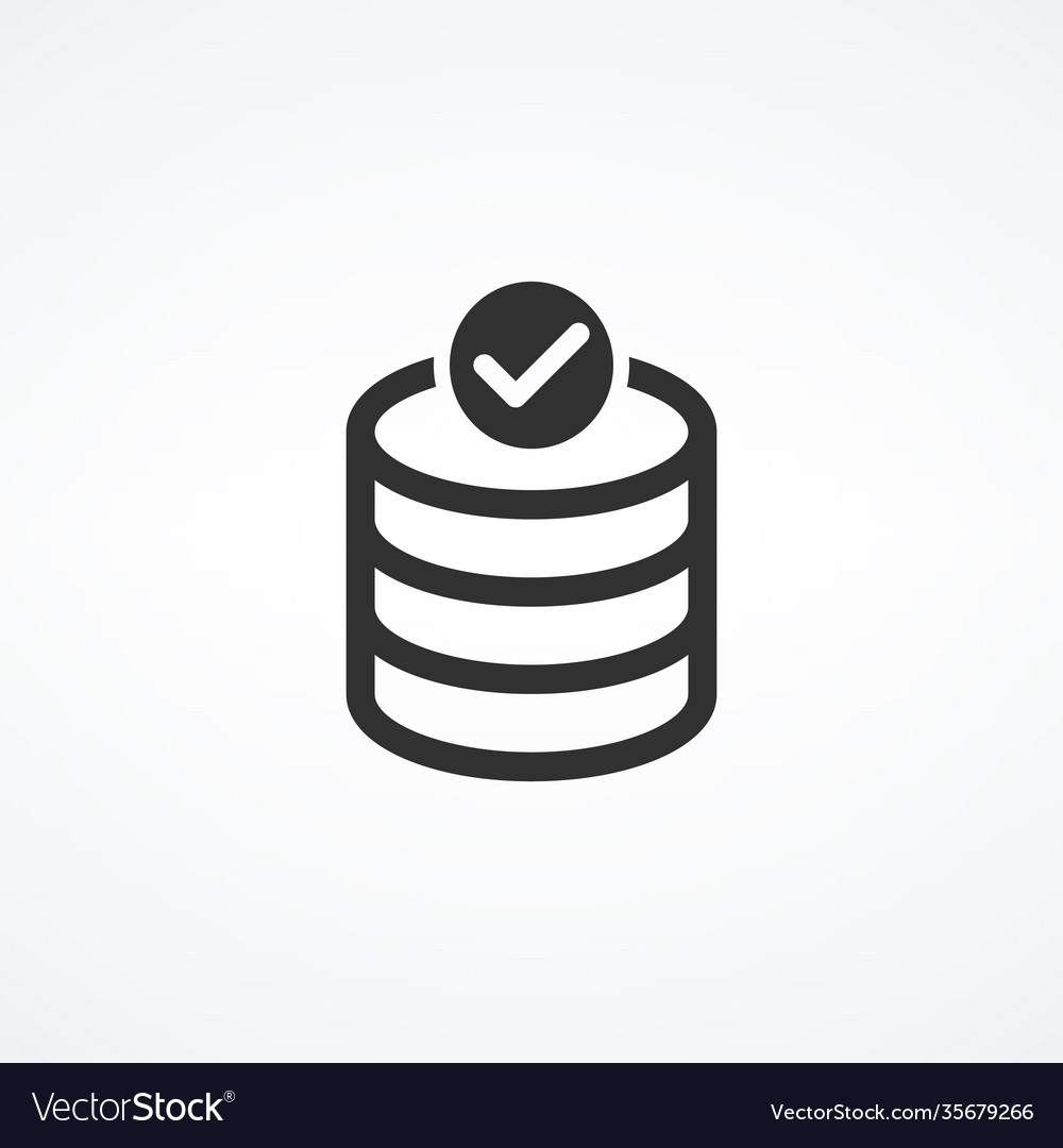 Tick database accepted data server icon