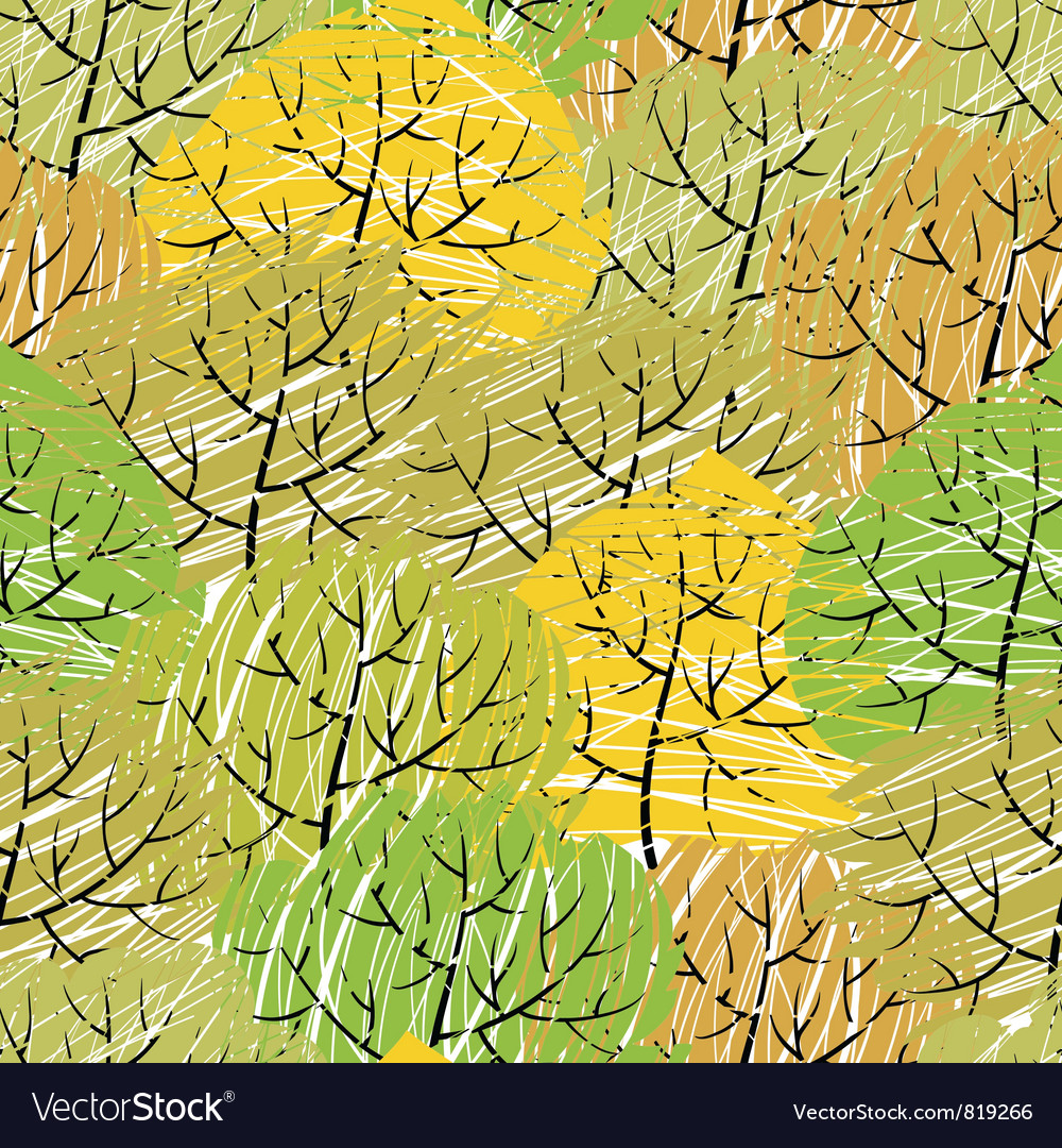 Trees seamless pattern