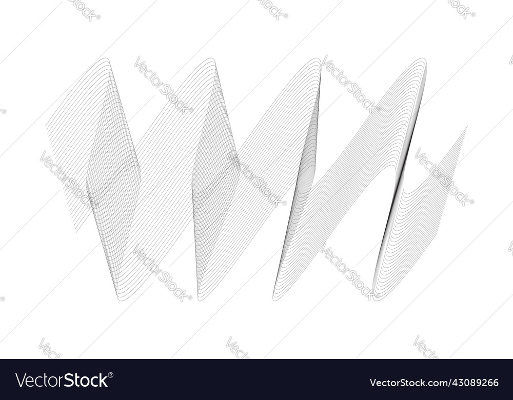 Wavy waving lines abstract design element