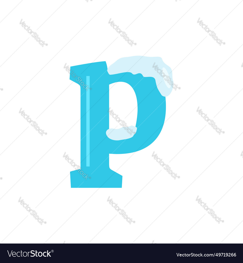 Winter lowercase alphabet font design Royalty Free Vector