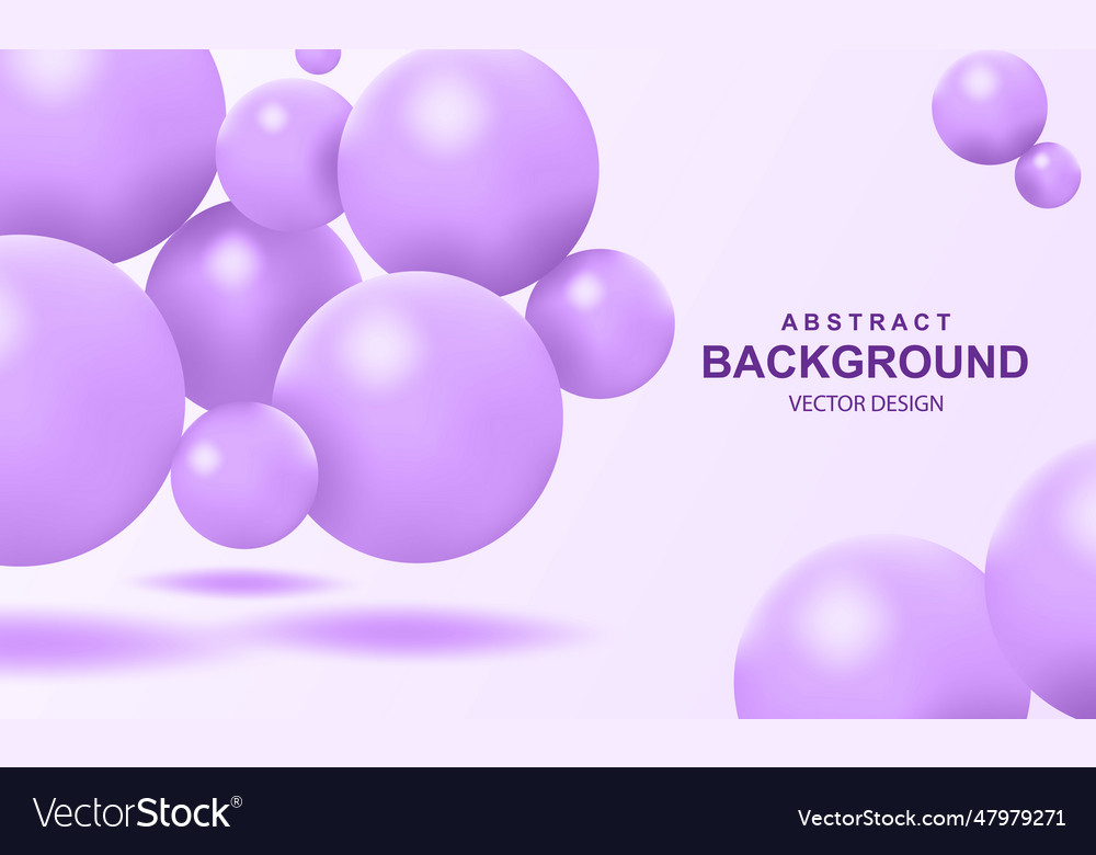 Abstract background with falling 3d purple balls