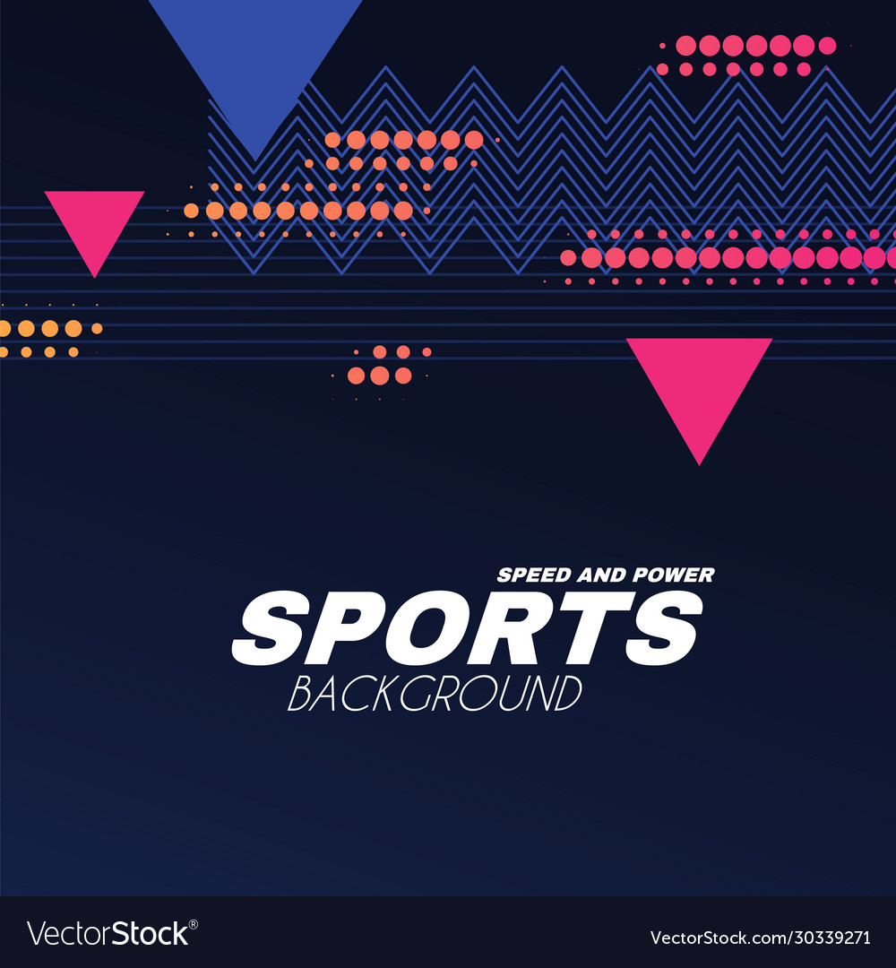 Abstract Sport Background With Moving Geometric Vector Image