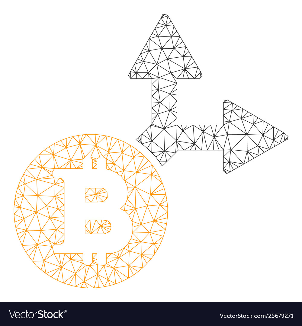 Bitcoin fork mesh network model vector image Bitcoin fork mesh network model