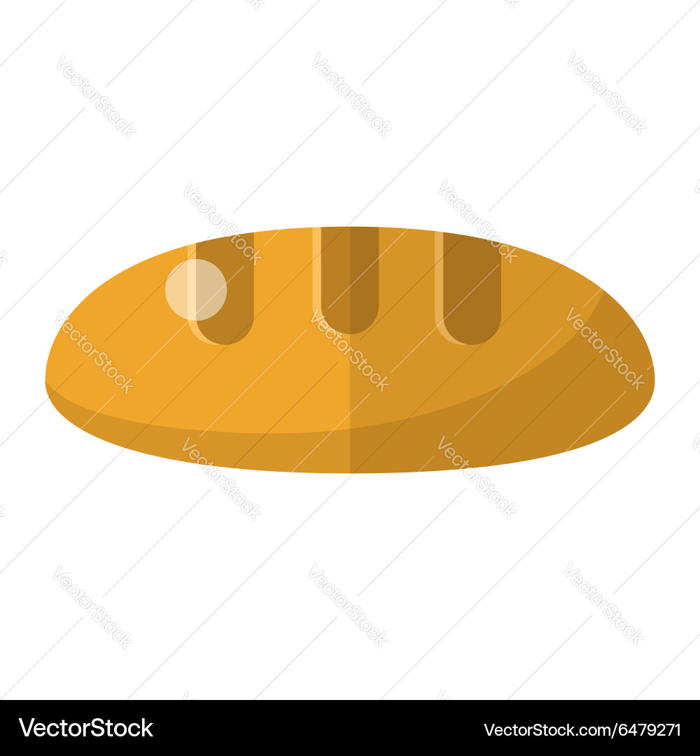 Bread flat icon Royalty Free Vector Image - VectorStock