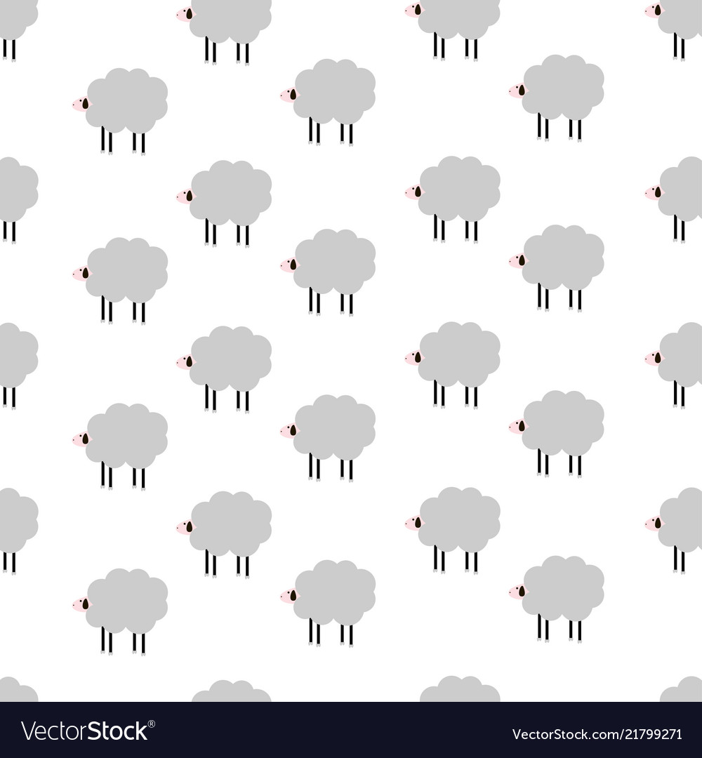 Cartoon sheep pattern