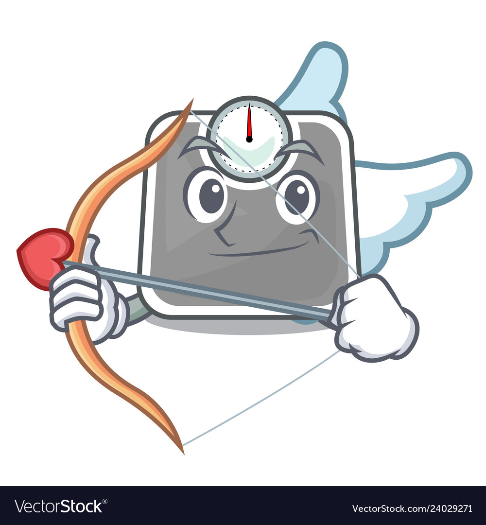 Cupid weghit scales in the shape characters Vector Image Cupid weghit scales in the shape characters