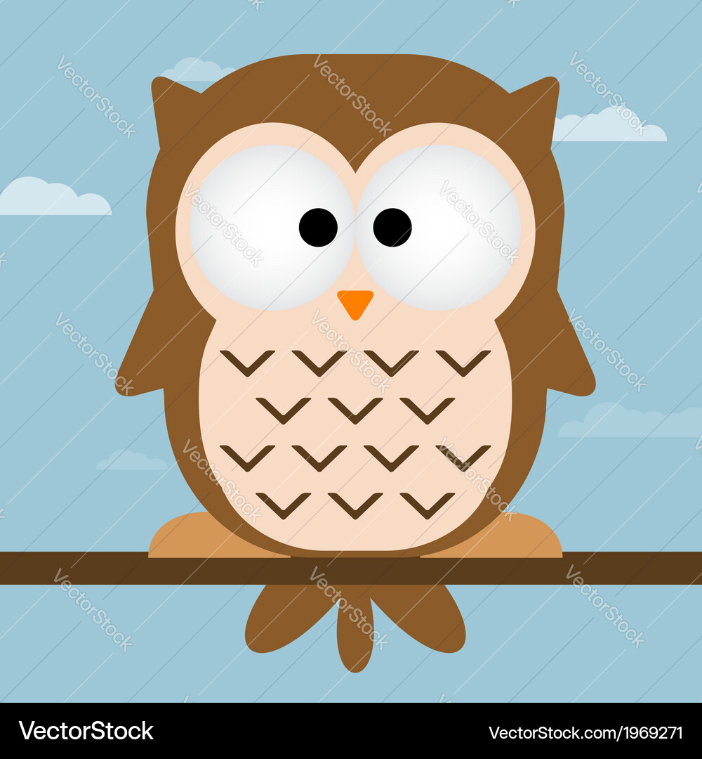 Cute owl Royalty Free Vector Image - VectorStock