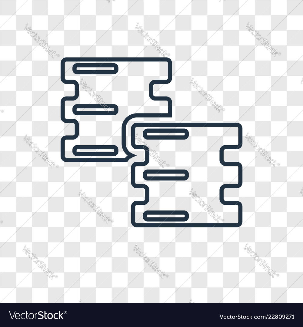 Database concept linear icon isolated vector image Database concept linear icon isolated