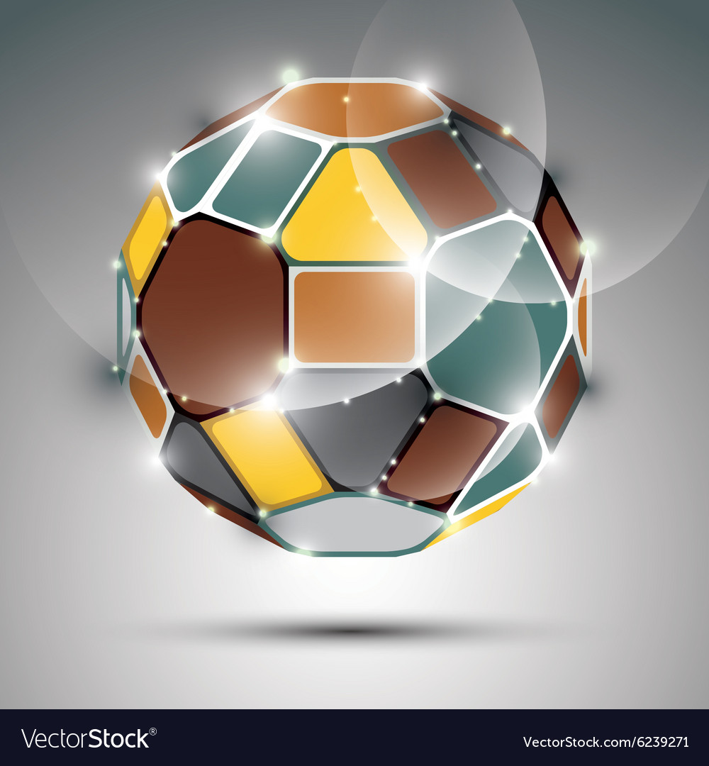 Dimensional sparkling spherical object abstract