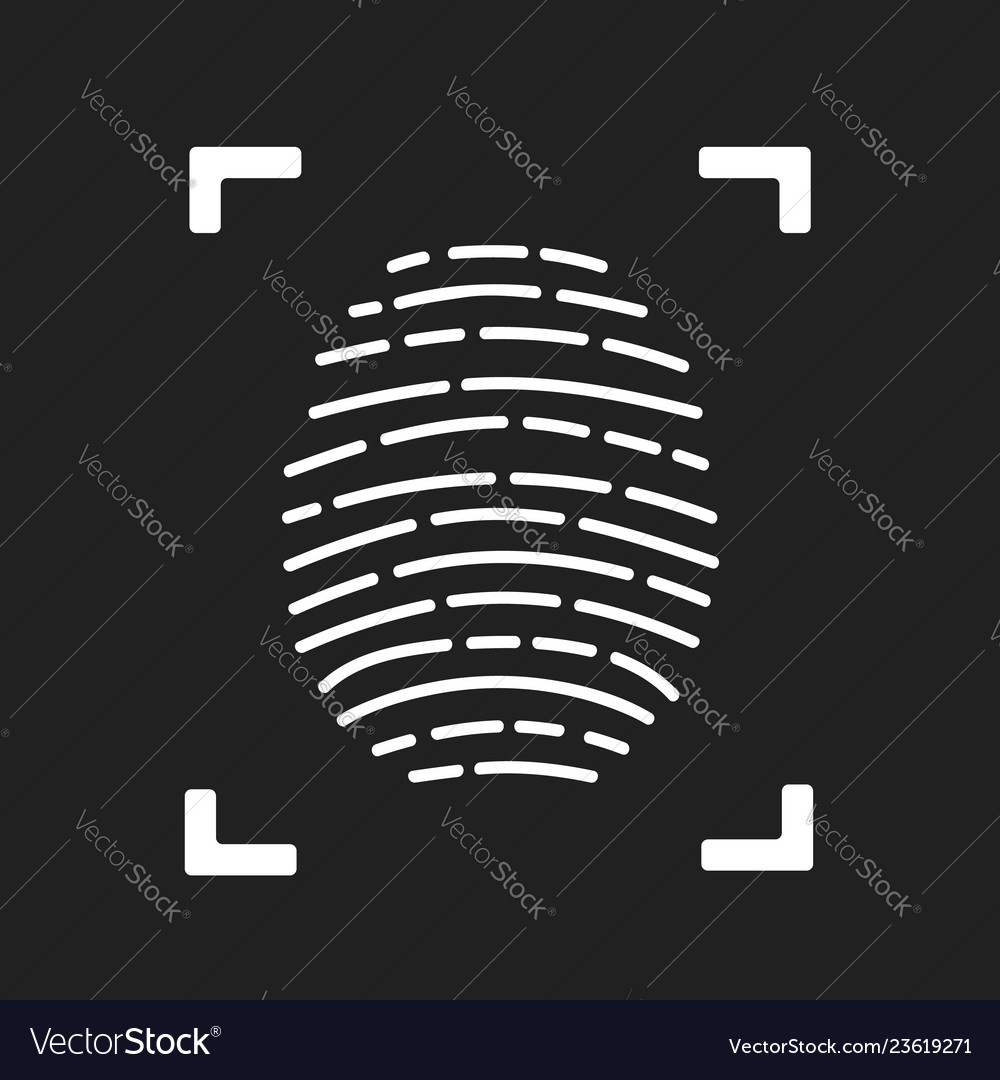 Fingerprint scanning icon for apps with security