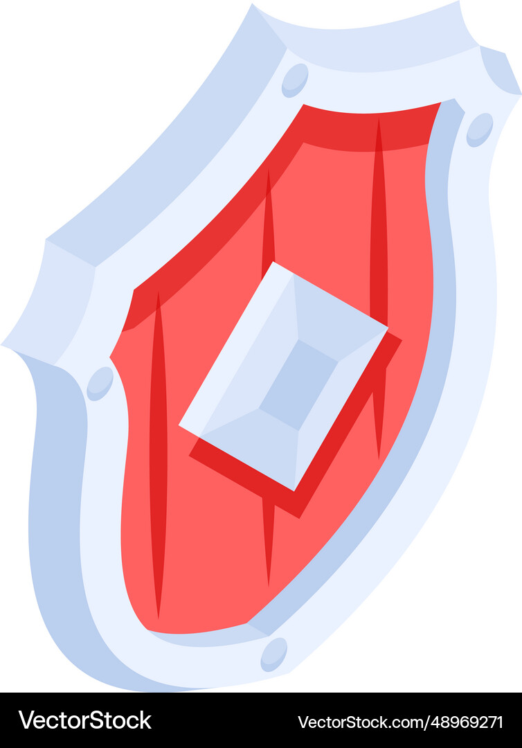 Get this isometric icon of game shield Royalty Free Vector
