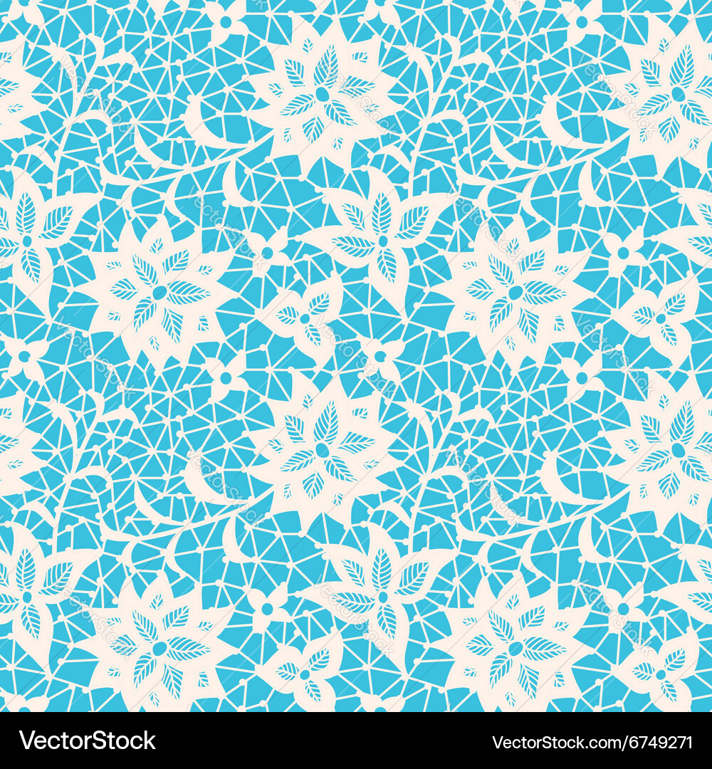 Seamless flower lace pattern Royalty Free Vector Image