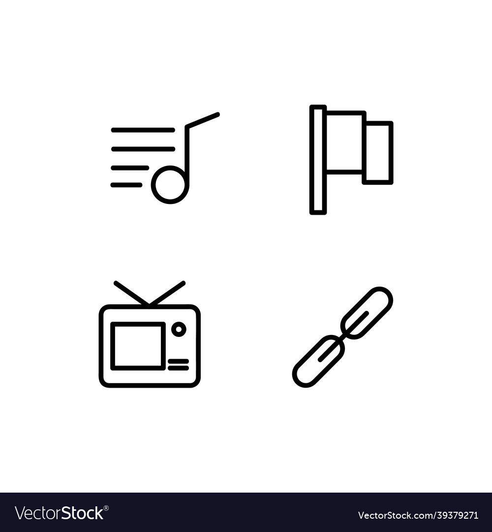 Set of linear icon design collection isolated