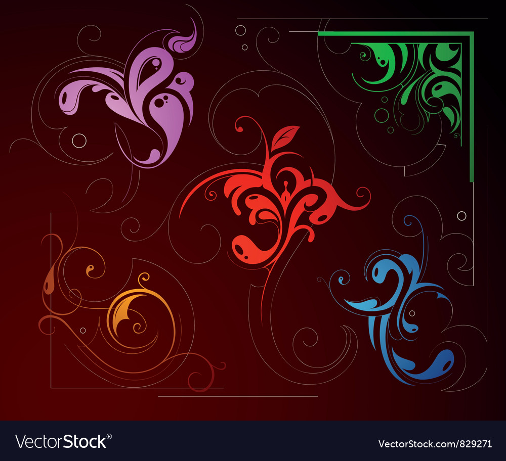 Swirl decorations Royalty Free Vector Image - VectorStock