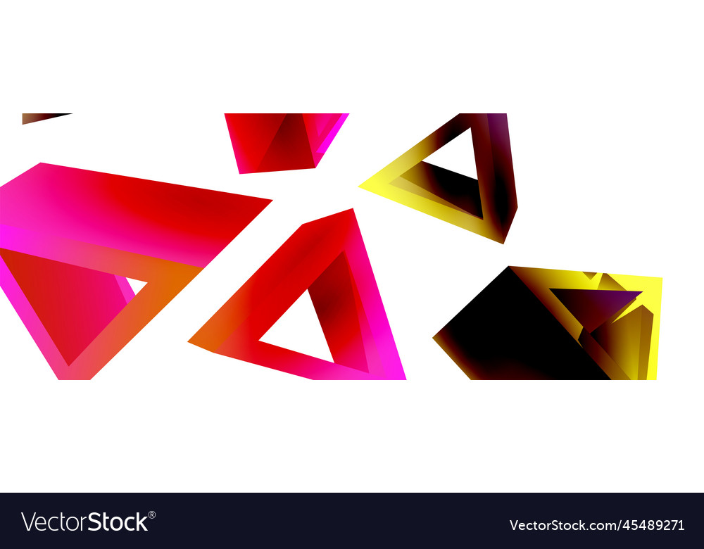 Triangle abstract background 3d basic Vector Image Triangle abstract background 3d basic