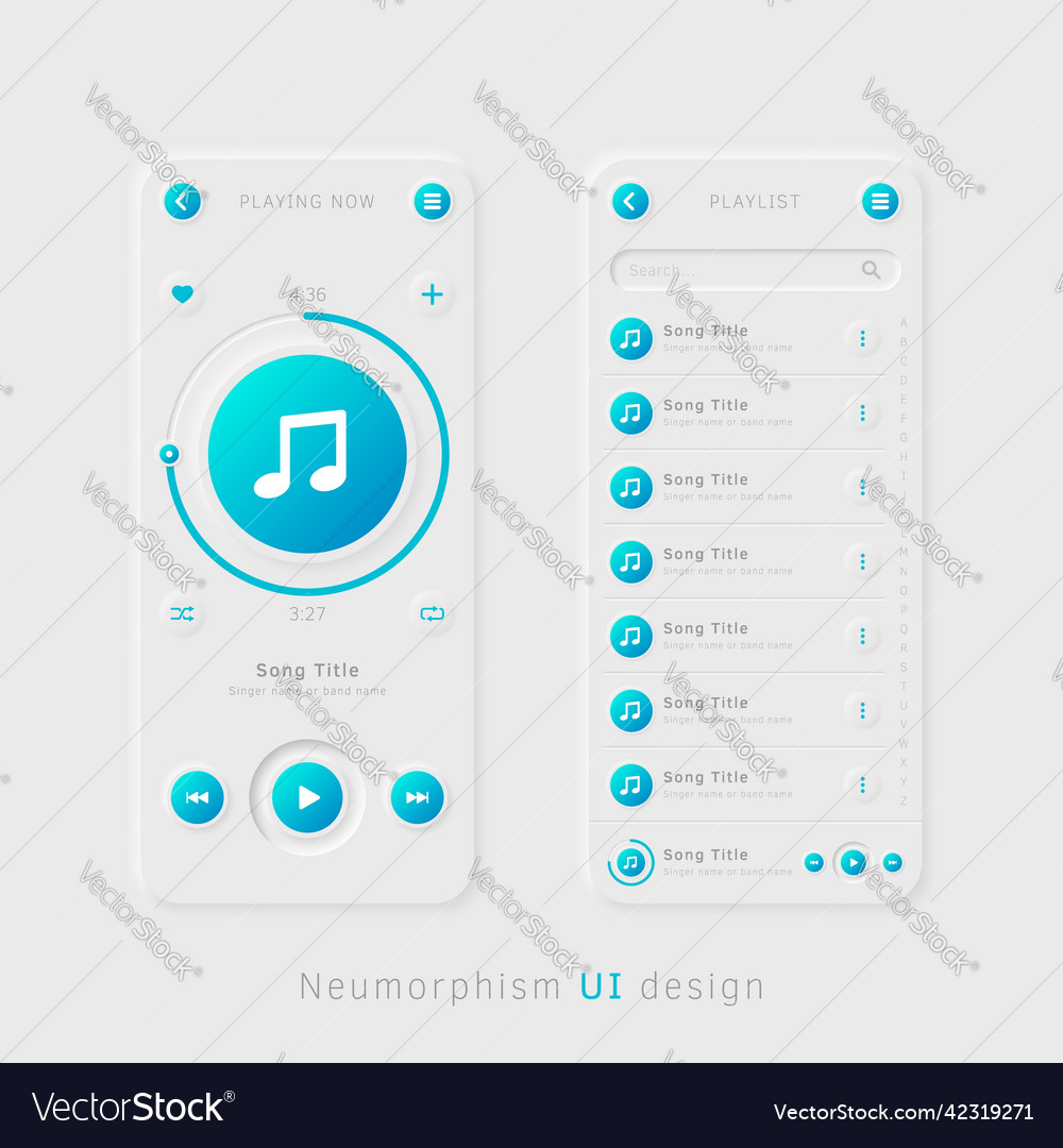 User interface elements for mobile app