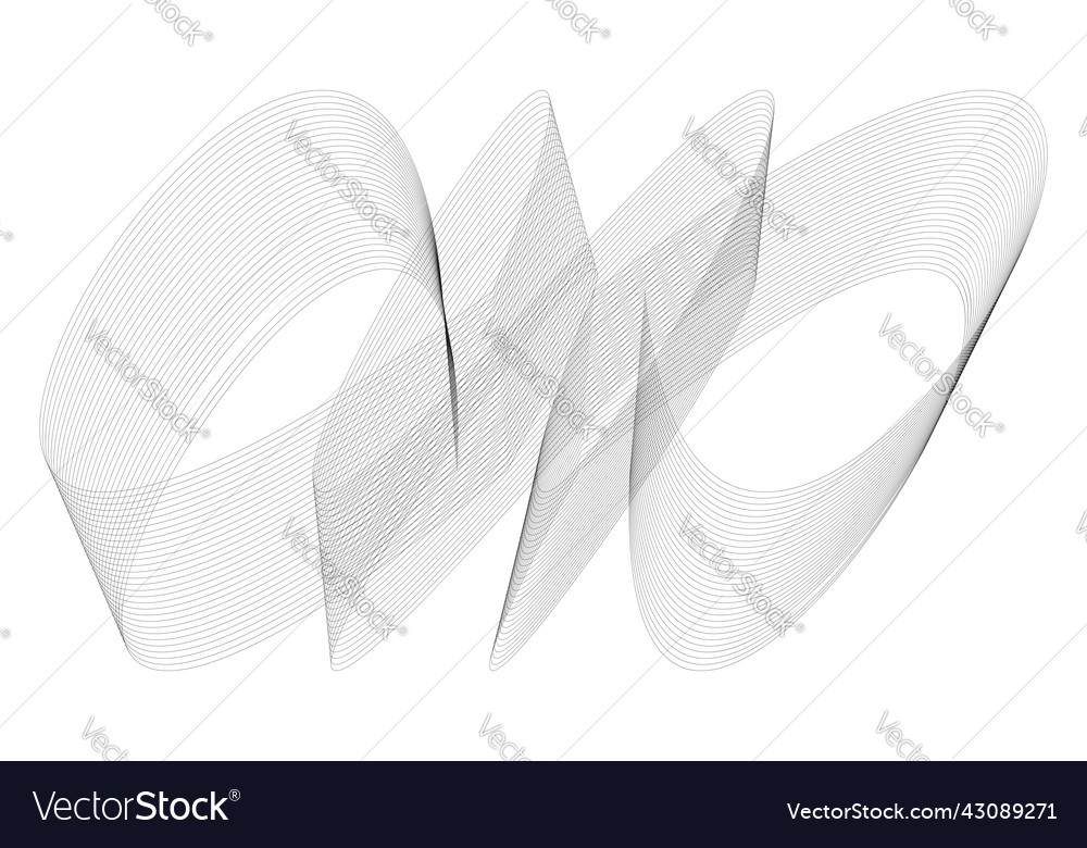 Wavy waving lines abstract design element