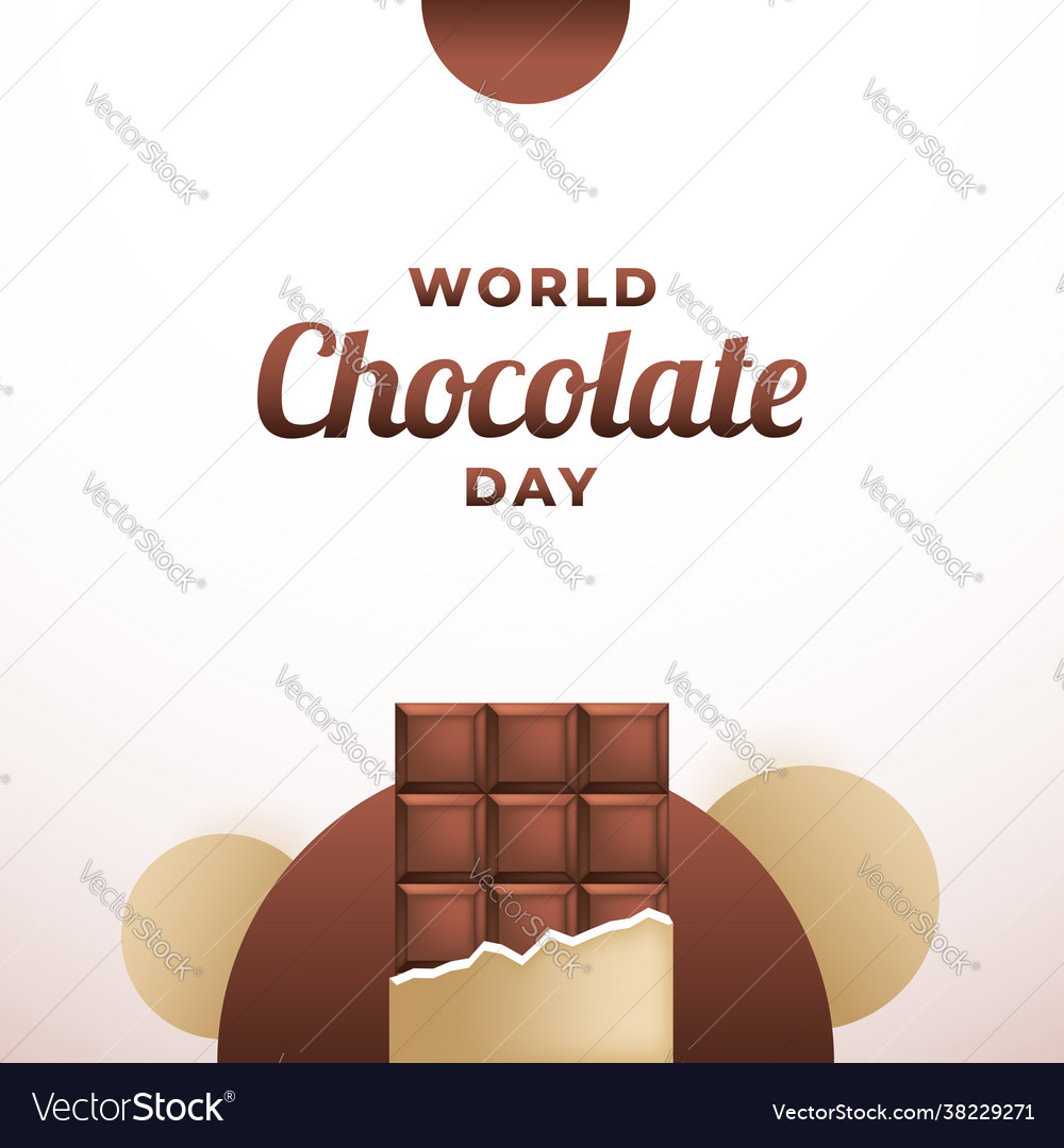 World chocolate day background design Royalty Free Vector