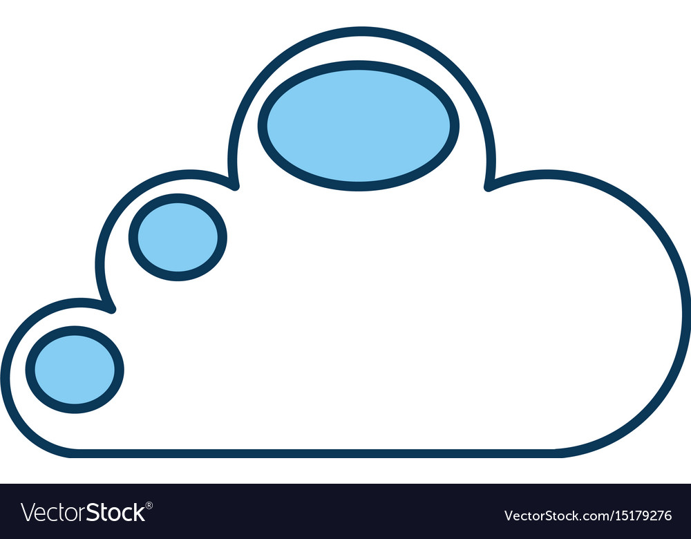 Cloud computing isolated icon