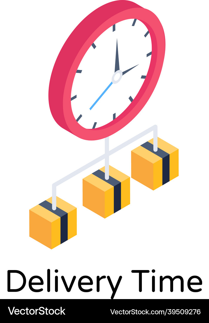 Delivery time Royalty Free Vector Image - VectorStock