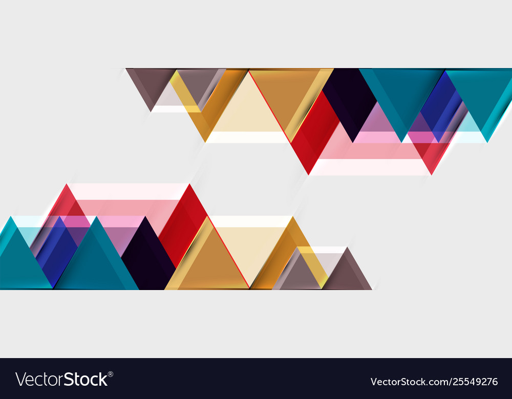 Geometric triangle and hexagon abstract background Vector Image Geometric triangle and hexagon abstract background