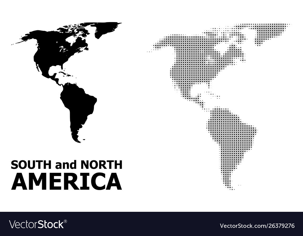 Halftone pattern and solid map south