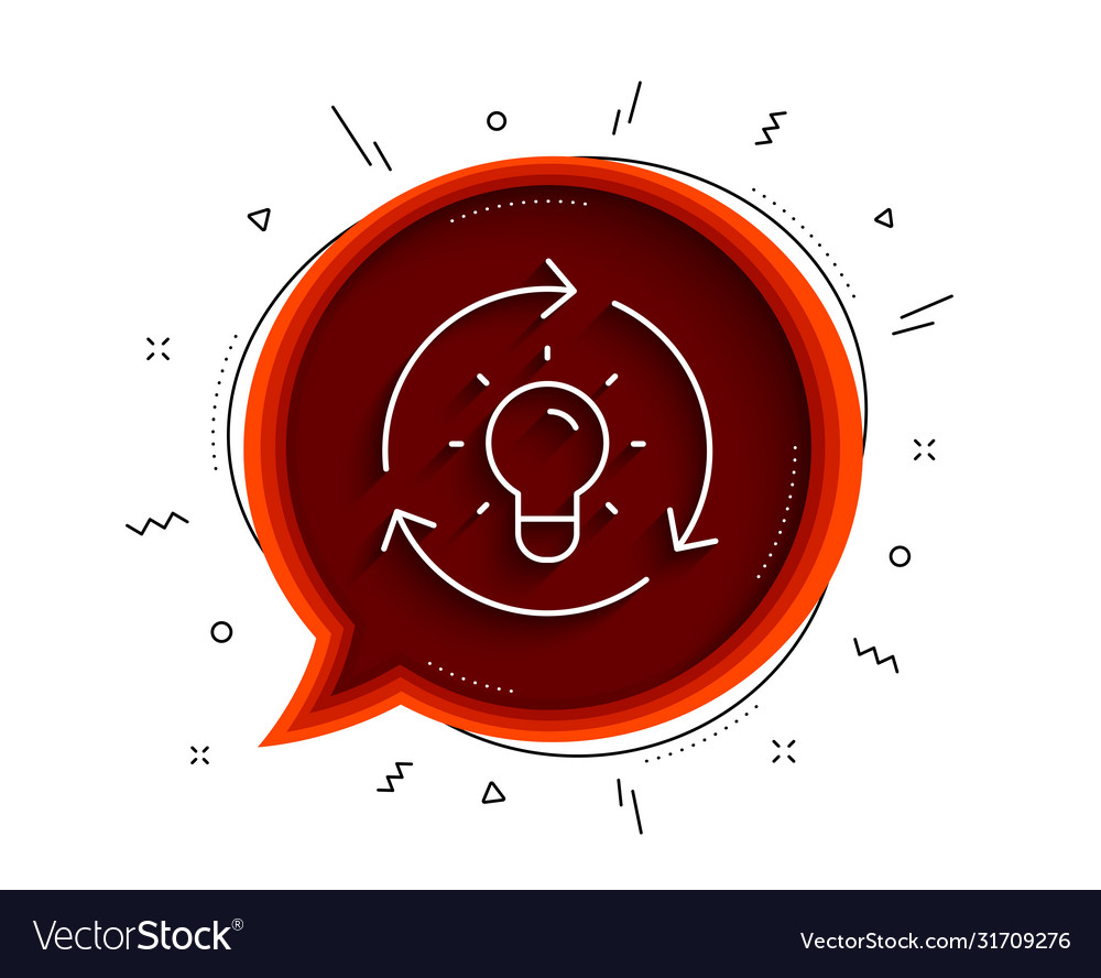 Idea line icon lightbulb sign core value