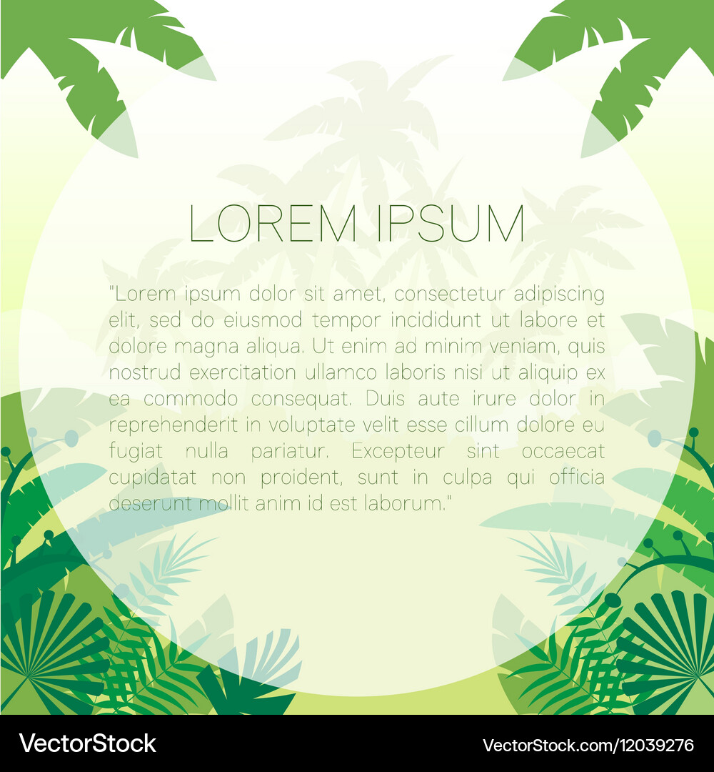 Jungle flat background Royalty Free Vector Image