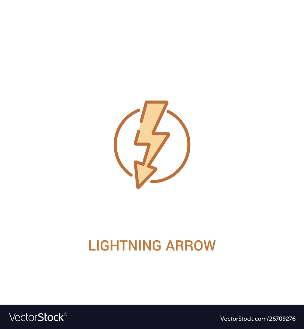 Lightning arrow concept 2 colored icon simple vector image Lightning arrow concept 2 colored icon simple