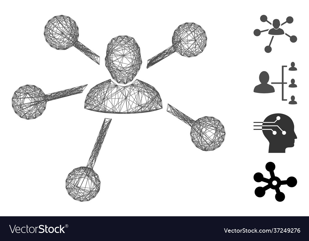Net user relations mesh Vector Image Net user relations mesh
