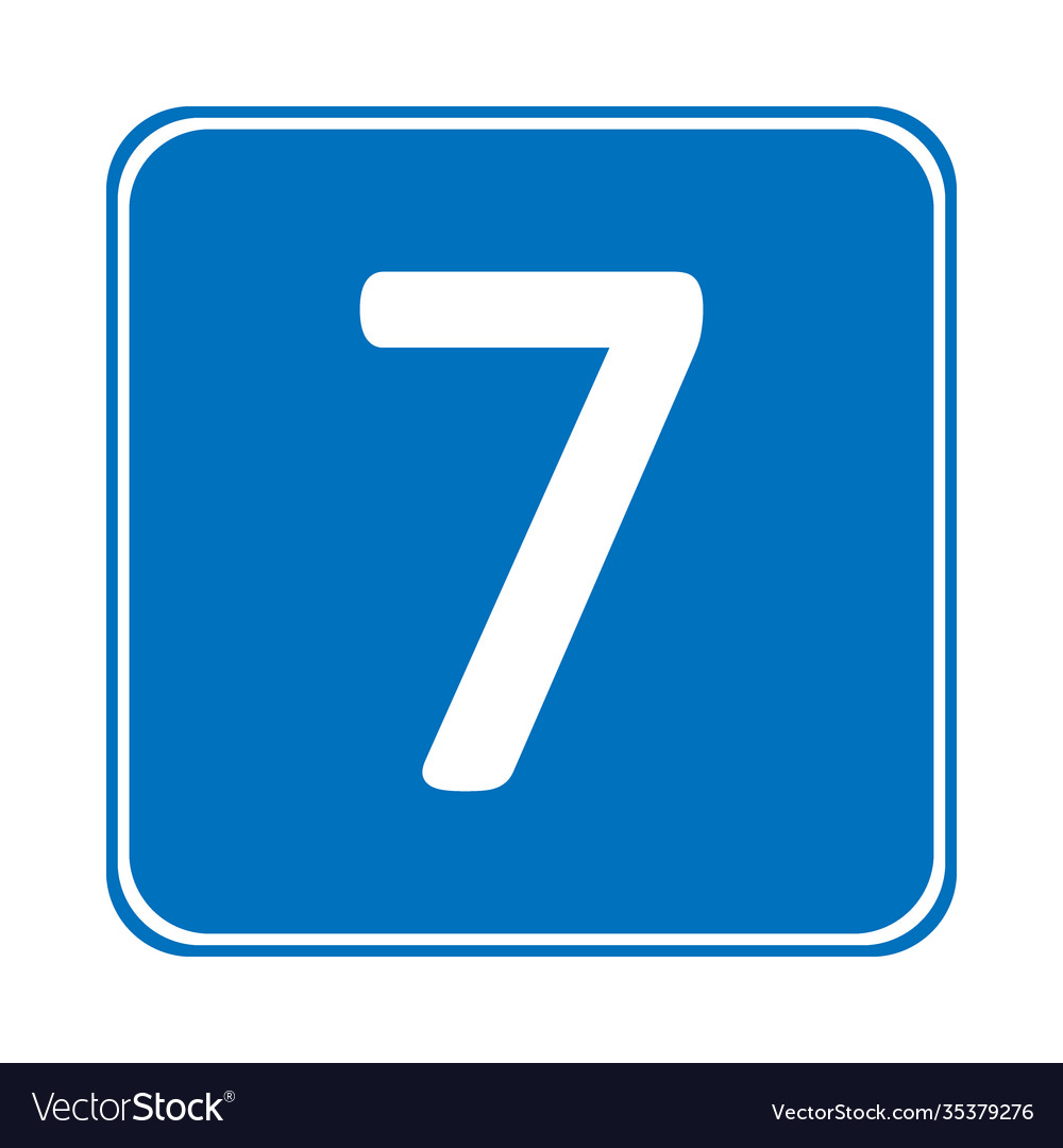 Number seven button