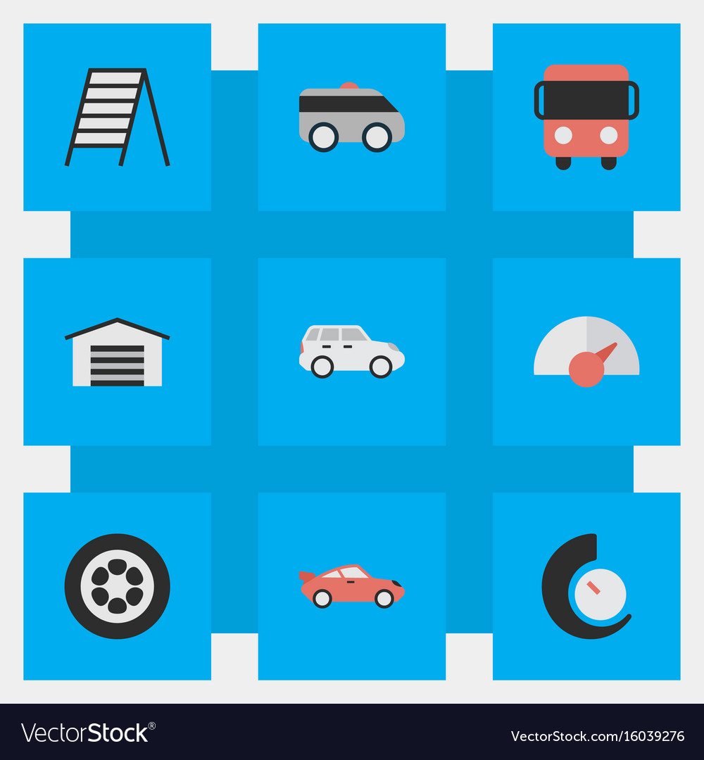 Set of simple traffic icons