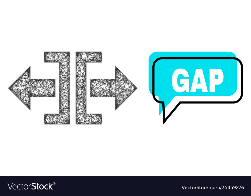 Shifted gap message balloon and net mesh divide vector image Shifted gap message balloon and net mesh divide