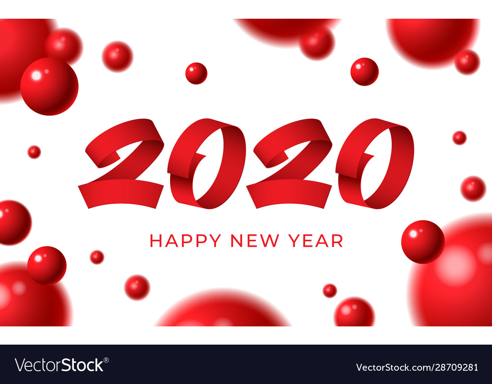 2020 happy new year background numeral text