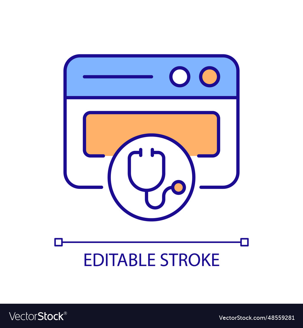 2d thin linear colorful implement in practice icon vector image 2d thin linear colorful implement in practice icon