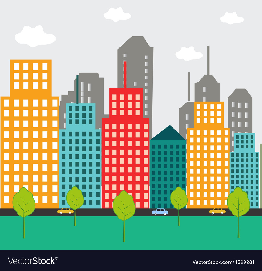 Abstract city background Royalty Free Vector Image