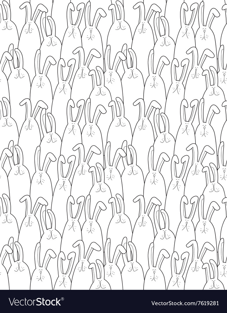 Background pattern with rabbits