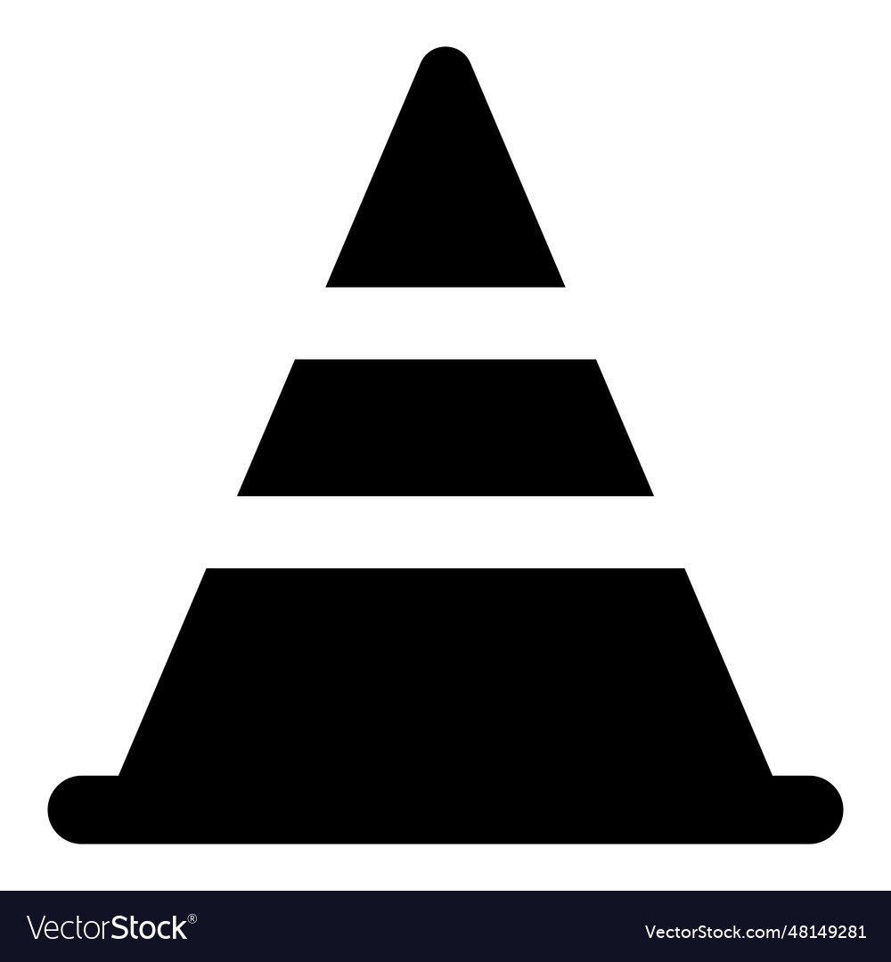 Black Traffic Cone Icon Safety Royalty Free Vector Image 8720