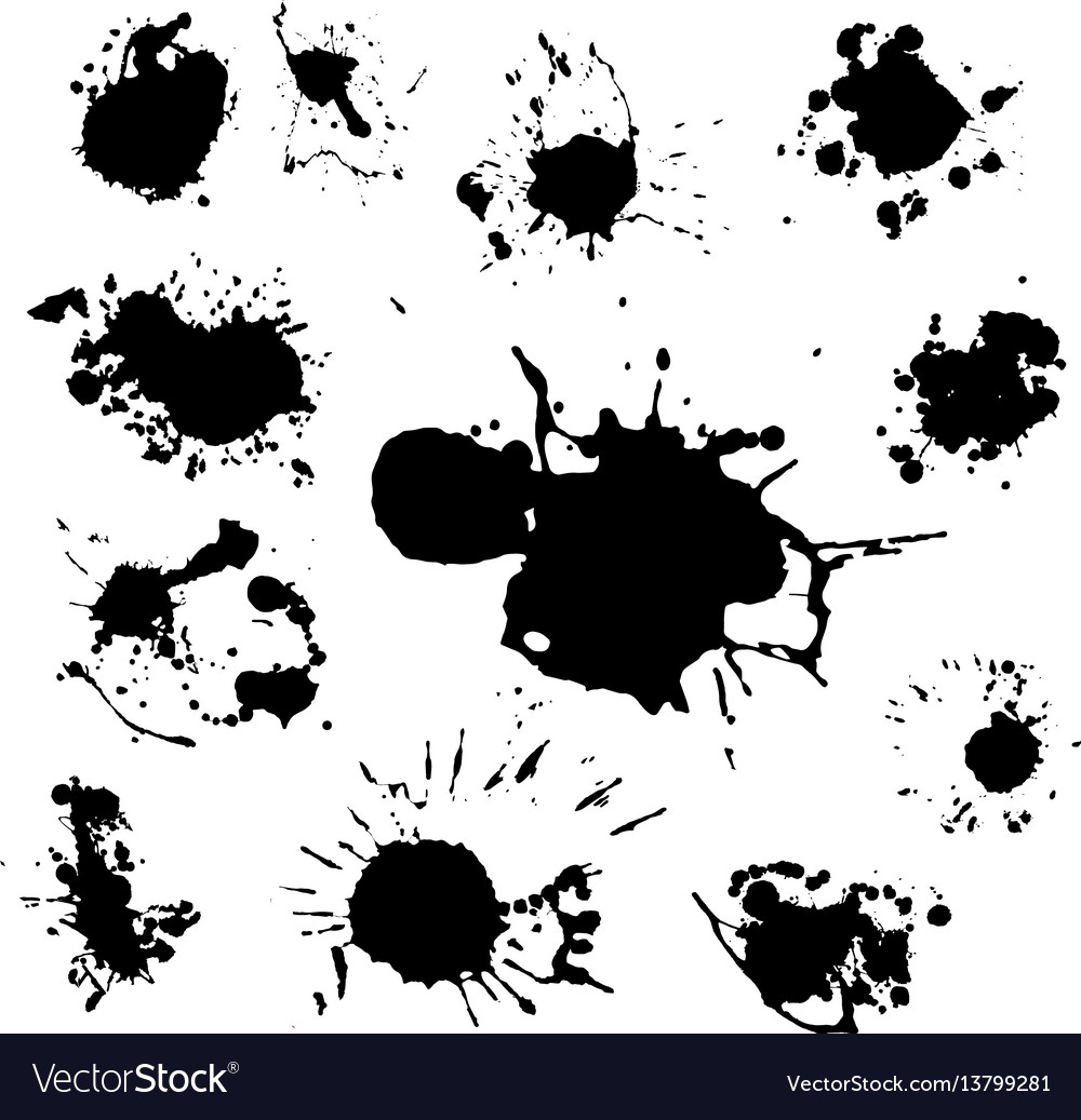 Blot set realistic design element
