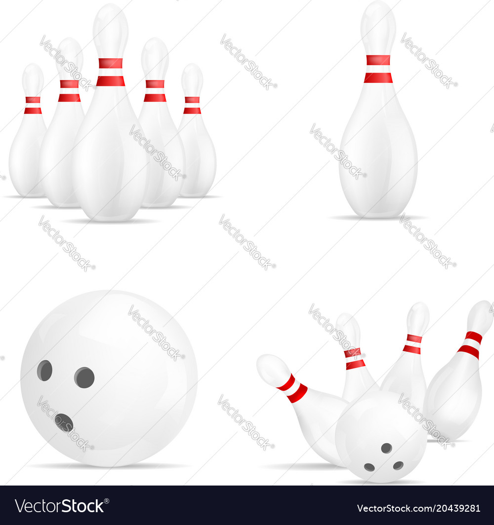 realistic bowling set