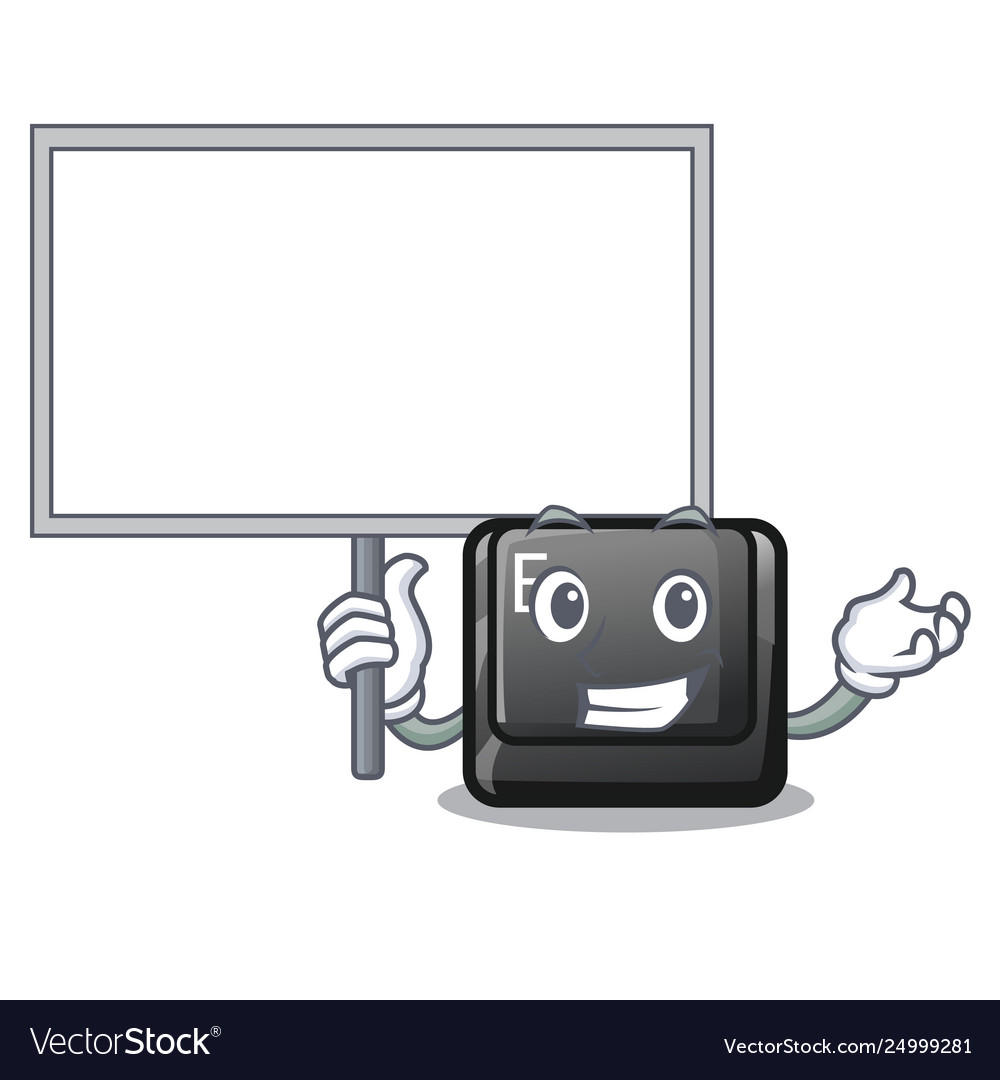Bring board button e isolated with character Vector Image Bring board button e isolated with character