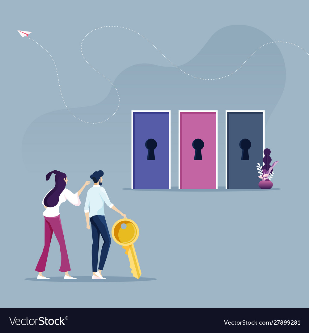Business decision concept Royalty Free Vector Image